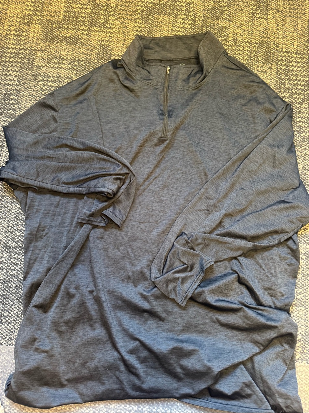 Essentials Men's Charcoal Quarter-Zip Long Sleeve Pullover